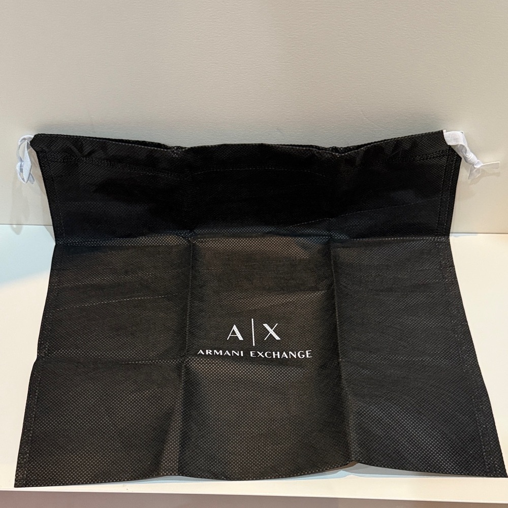 Armani Exchange Black Dust Bag with White Logo